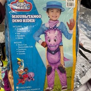 Dino Ranch Miguel/Tango Dino Rider Costume for Kids - Blue and Purple